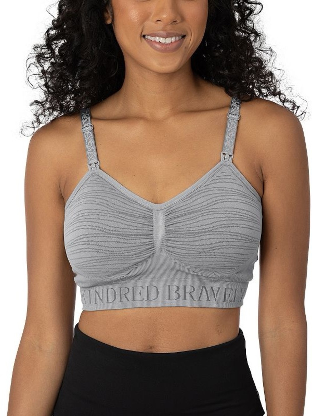 Kindred Bravely Grey Sublime Hands Free Maternity Nursing Pumping Bra Small
